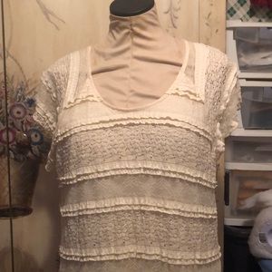 Cream tunic with slip